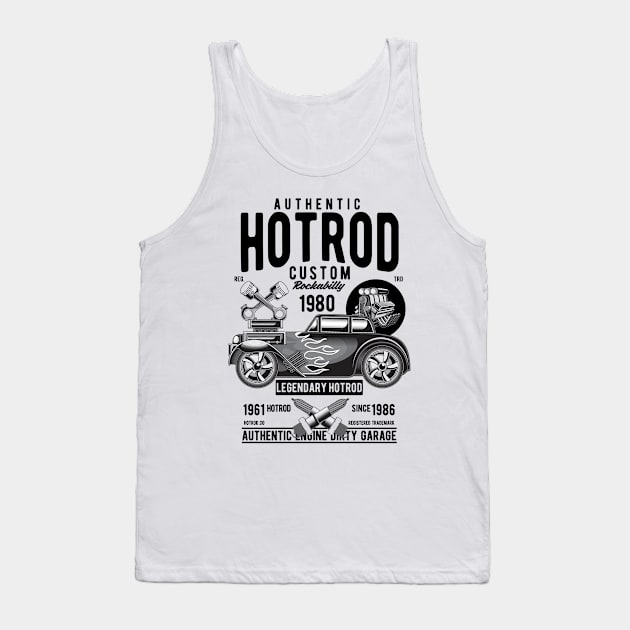 Hotrod Series: Authentic Hotrod Custom Vintage Tank Top by Jarecrow 